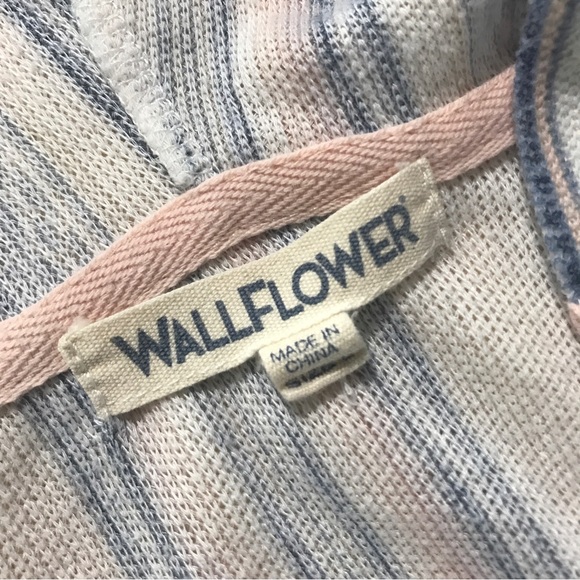 WallFlower Vintage Classic Baja Stripe V-Neck Hoodie Size Large Light Weight - Picture 11 of 16